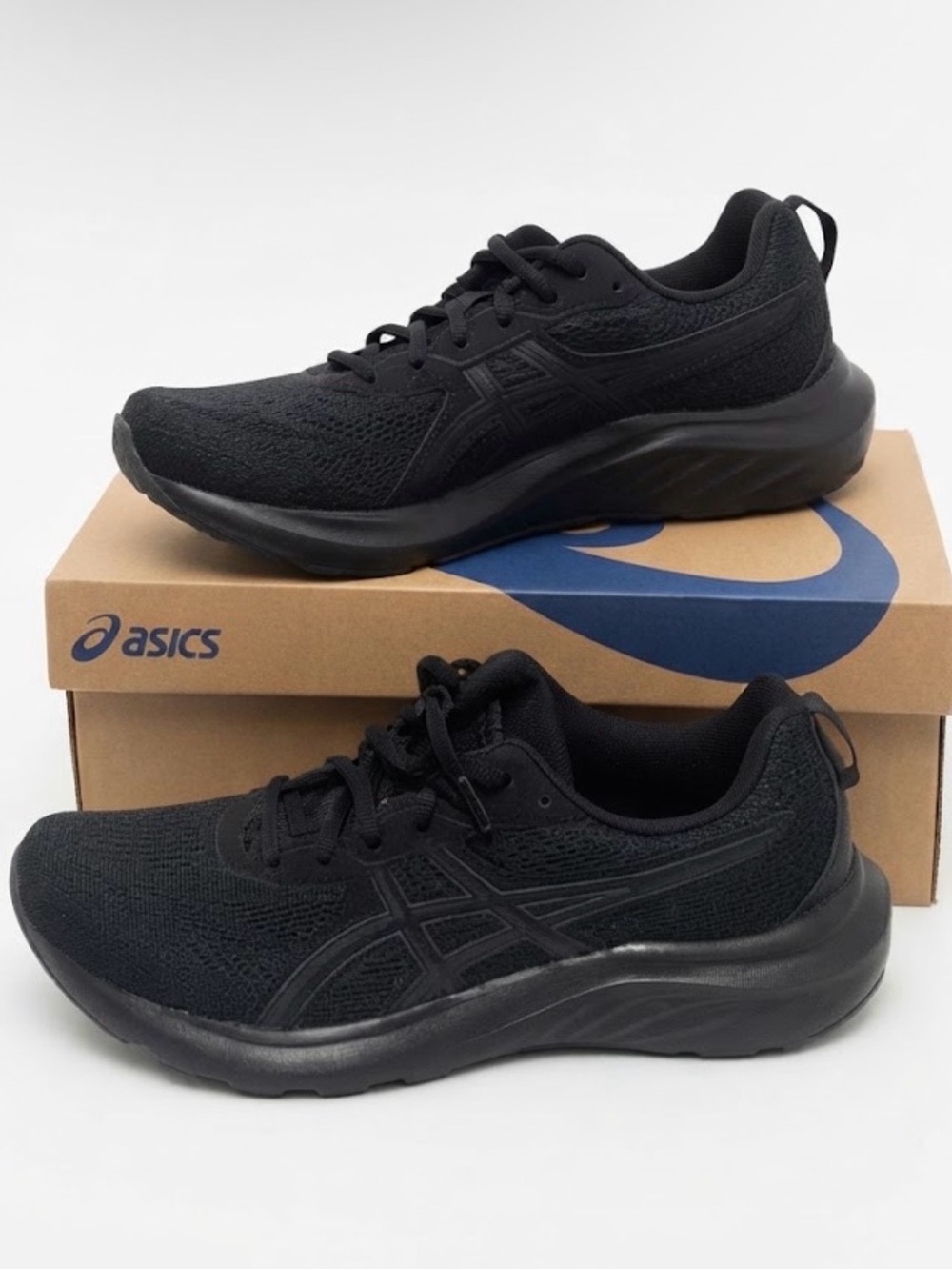 EUC ASICS Gel-Contend 9 Black Graphite Grey Running Shoes Men’s Size 8.5